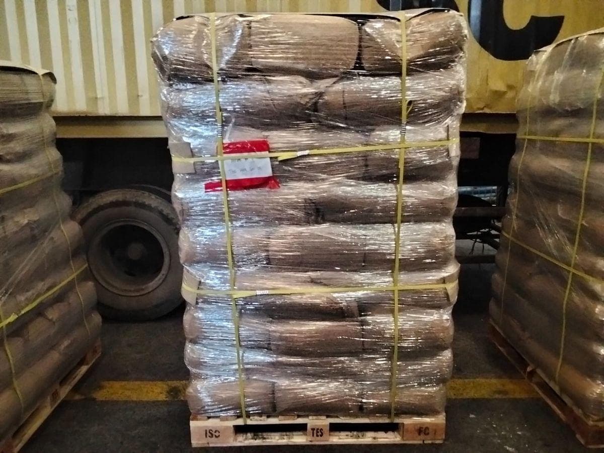Pallet ready for loading — pre-seal inspection